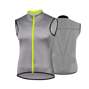 HCLITE Reflective Safety Bike Bicycle Cycling Gilet Windproof Hi Vis Safety Running Vest