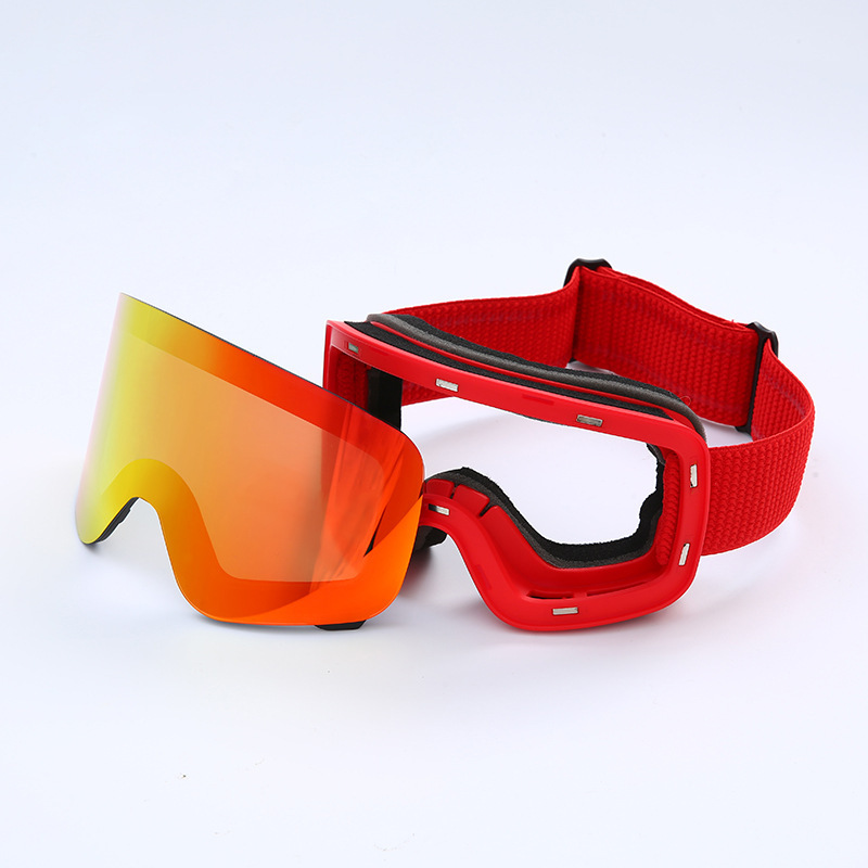 Snowboard Magnetic Glasses Ski Goggles Anti-Fog UV Protection Winter Snow Glasses Double Layer Snowboard Magnetic Ski Goggles