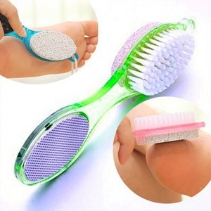 Cheap Multi Foot Massage Scrubber Brush Wholesale 4 in 1 Feet Dead Skin Remover Tool Feet Nail File Exfoliator Brush