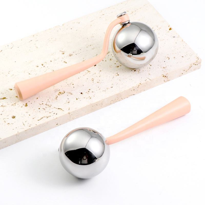 Hot Sale Luxury Face Cooling Massage Stainless Steel Rotate 360 Ice Globe Facial Roller for Beauty Cooling Facial Massager