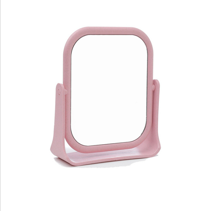 Bulk prices desktop double-sided mirror custom folding square oval rotating mirror table mirror for bathroom