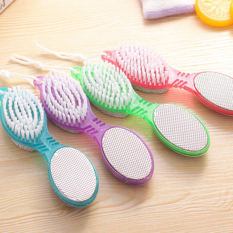 Cheap Multi Foot Massage Scrubber Brush Wholesale 4 in 1 Feet Dead Skin Remover Tool Feet Nail File Exfoliator Brush