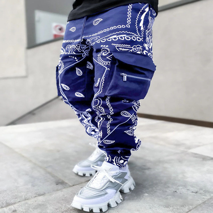 2023 New Desgin fall plus size bandana pants mens camo Gym Joggers stack Trousers SportsWear casual men bandana cargo pants