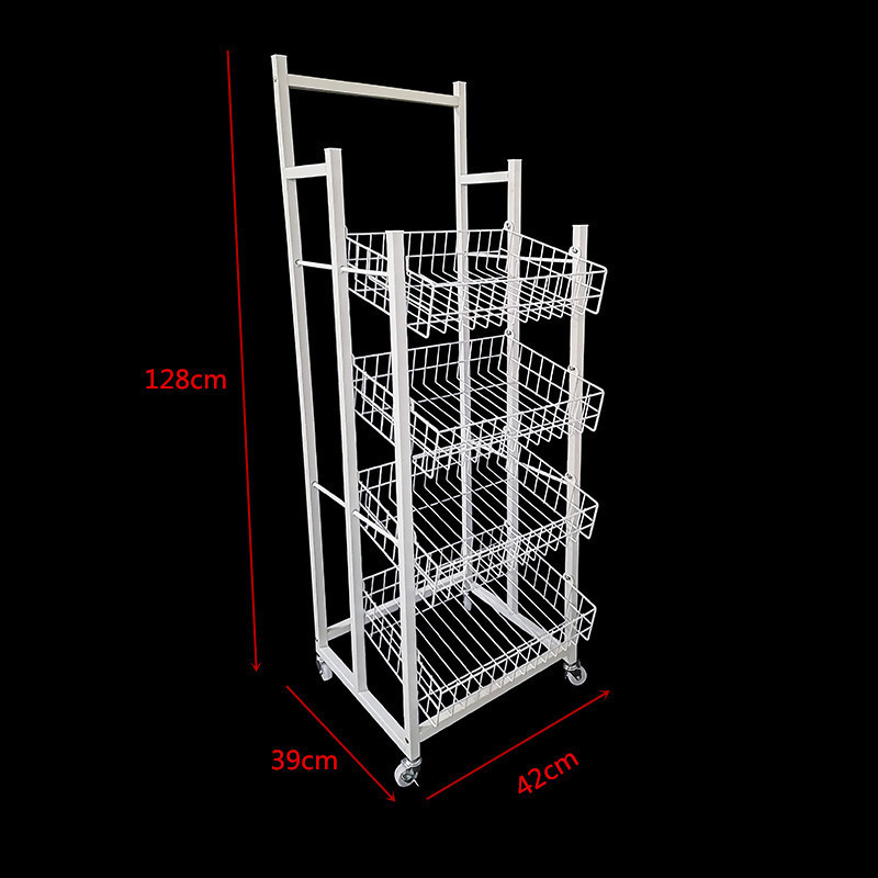 Customized Metal Supermarket Wire Basket Display Umbrella Promotion Rack