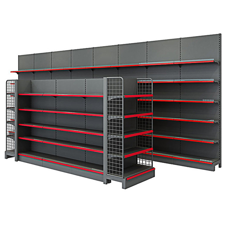 Heavy Duty Supermarket Metallic Shelves /shelves For General Store Supermarket Shelf Gondola Shelving