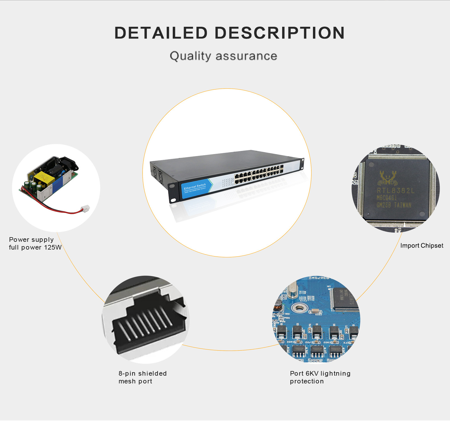 Rack 10g l3 Din Rail Mount 1000 Mbps Networking l2 Sfp 24 Port Desktop Gigabit Network Switches