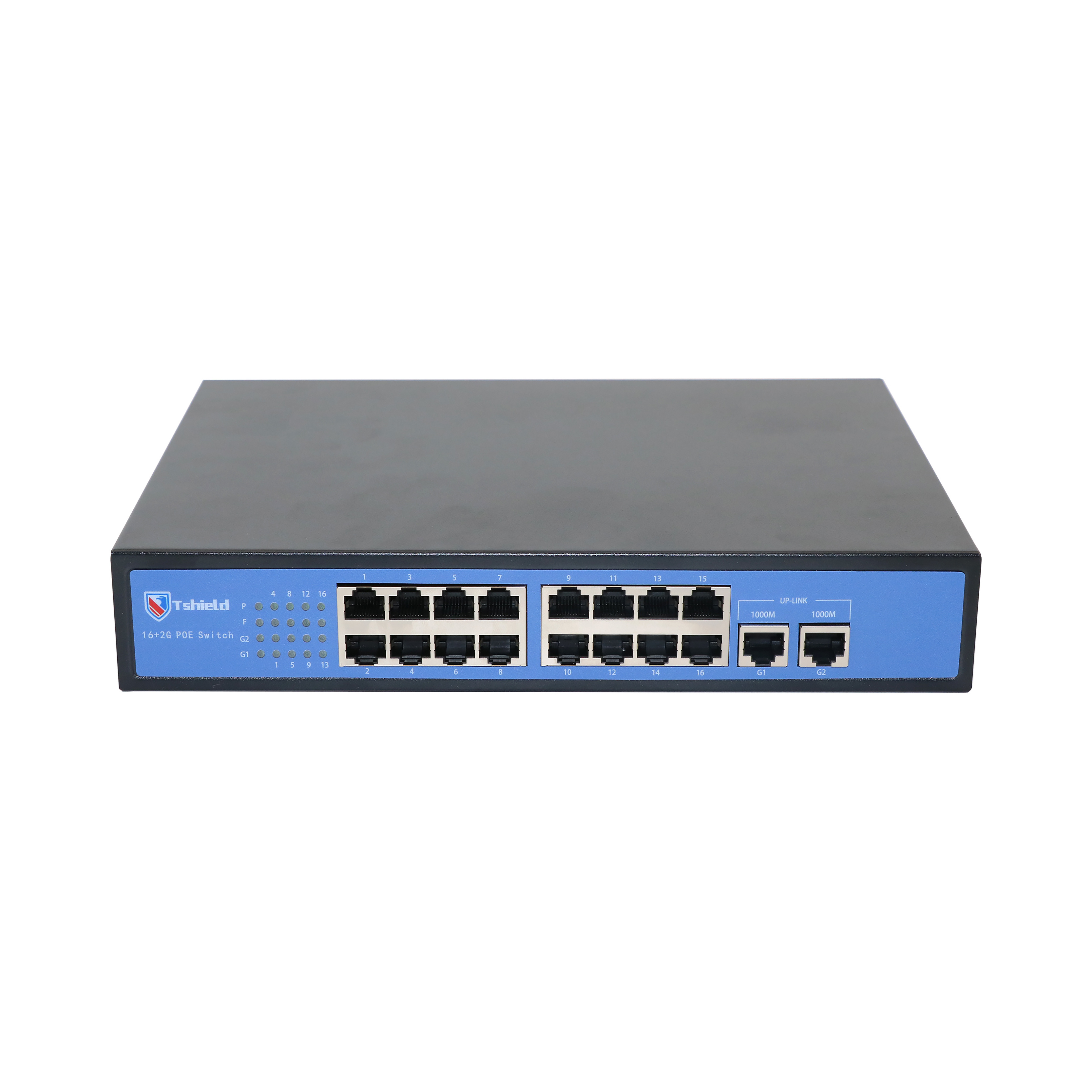 T-shield PoE Switch Gigabit Rj45 Port 16 Ports Poe Network 32 Ports Poe Gigabit Network Switch Support Industrial Network Switch