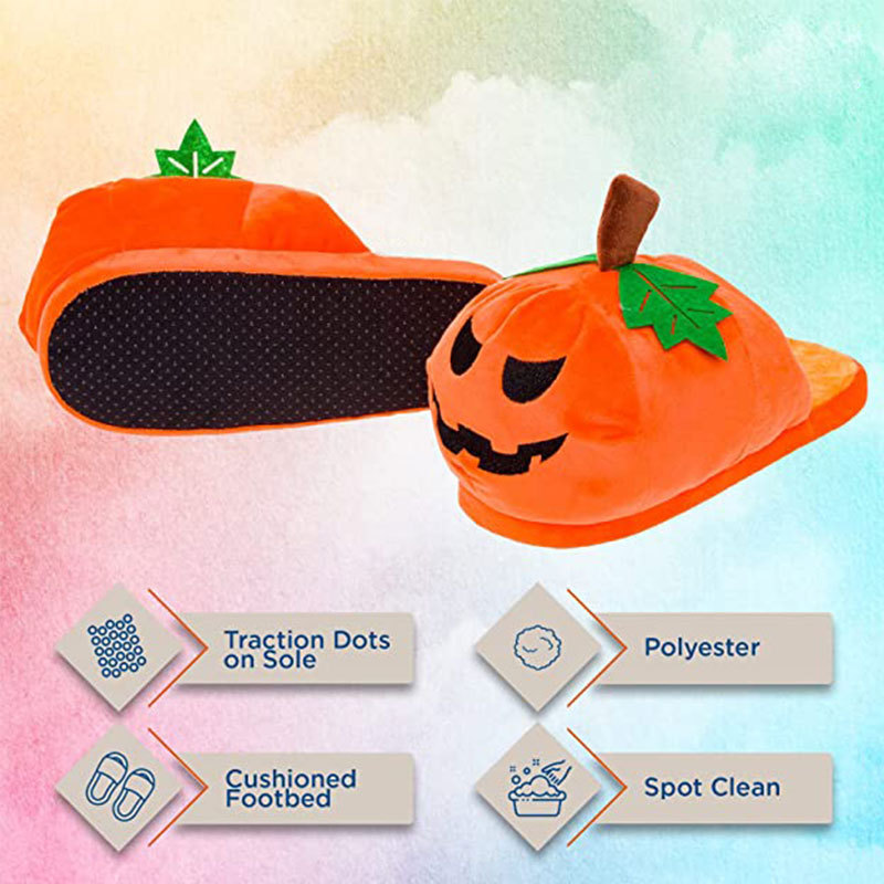 China manufacturer home winter unisex Hallowmas pumpkin adult slippers