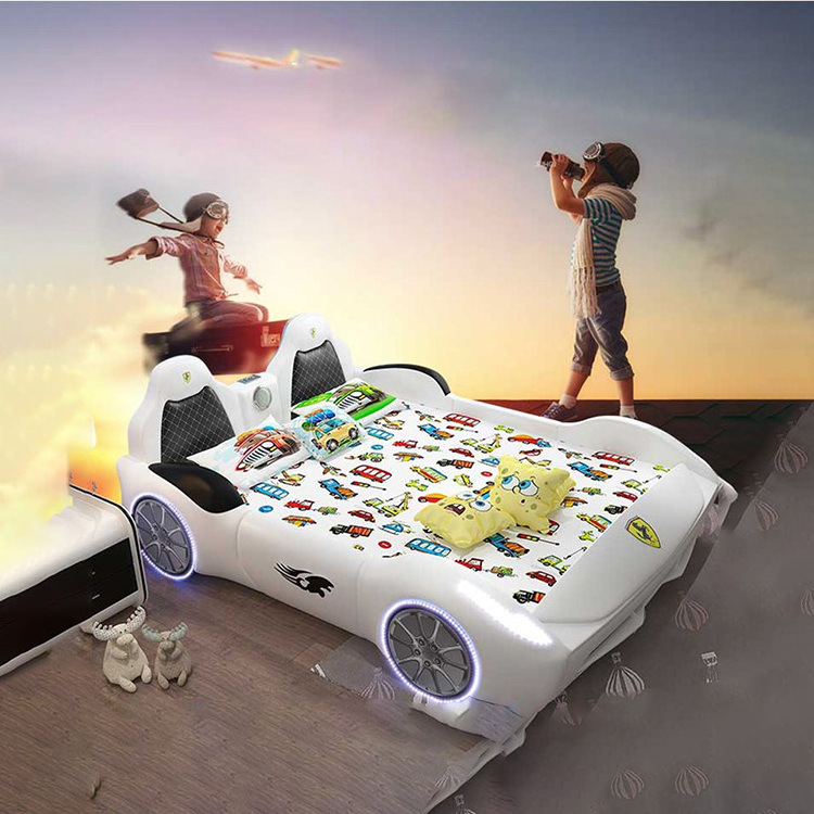 Modern Bedroom Furniture Multi-functional Baby Children bunk bed Car Bed Cartoon Kids Furniture Children Bedroom Boy's bed