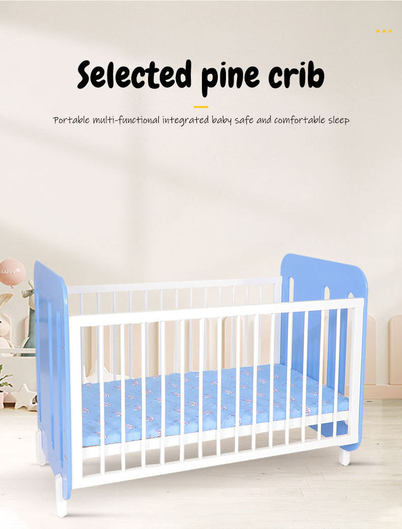 Newly Design Accept customization Three Gears To Adjustable Baby Swing Cot Bed/Wooden Baby Cots For Twins