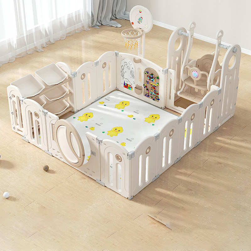 baby play ground play yard children playpen kids playpen indoor safety play center baby playpen with slide swing pony