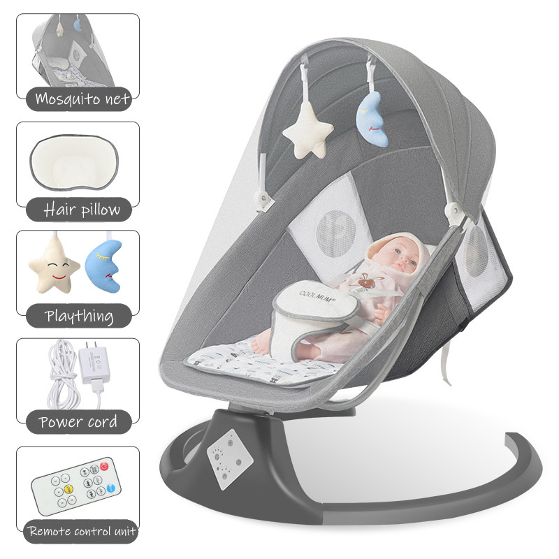 Babyfond High Quality Baby Electric Rocking Chair Bouncer Swing /Cradle With Bluetooth Control Music For New Baby Sleep