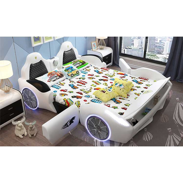 Modern Bedroom Furniture Multi-functional Baby Children bunk bed Car Bed Cartoon Kids Furniture Children Bedroom Boy's bed