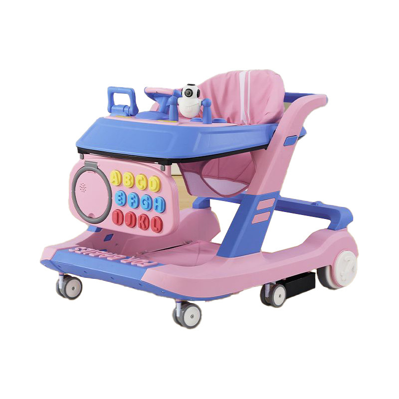 New Style Popular 4-In-1 Anti-Pinching Racing Car Baby Walker/music baby walker assistant baby walker with wheels and seat