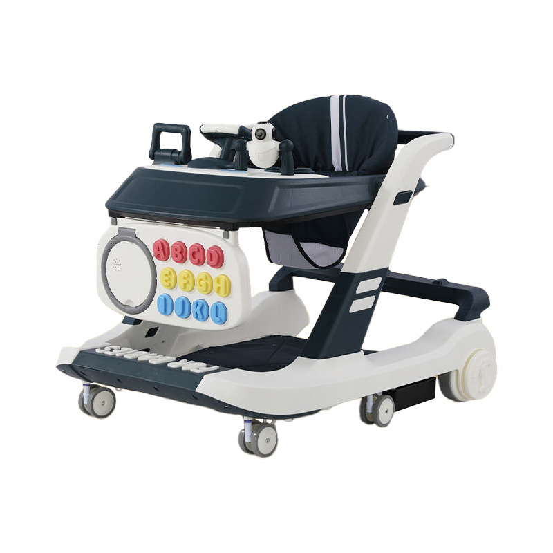 New Style Popular 4-In-1 Anti-Pinching Racing Car Baby Walker/music baby walker assistant baby walker with wheels and seat