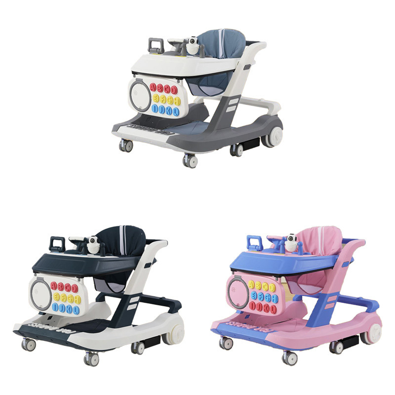 New Style Popular 4-In-1 Anti-Pinching Racing Car Baby Walker/music baby walker assistant baby walker with wheels and seat