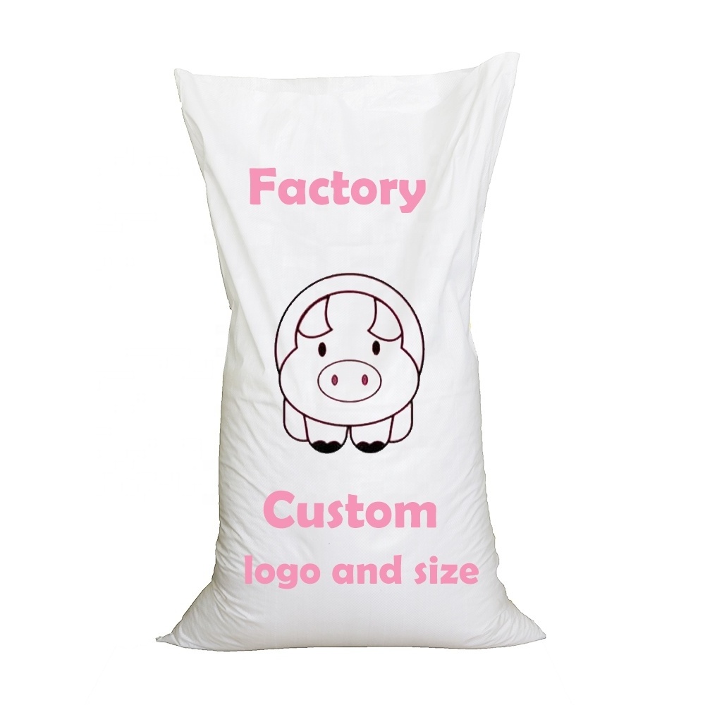 BOPP laminated woven bag customized logo for animal feed 25kg polypropylene cat dog pig woven sack