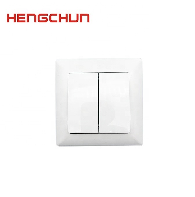 eu switch 220V Low price 2 gang switch 2 gang 1 way wall switch W-02