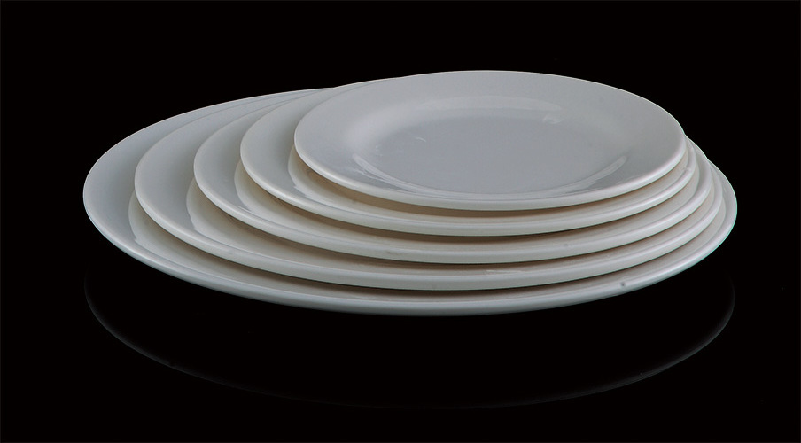 NSF passed wholesale melamine dinner plate for restaurant white melamine dinnerware set