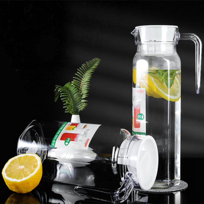 Large Capacity Water Jug Reusable Plastic Teapot Clear Beverage Pitcher Cold Tea Kettle