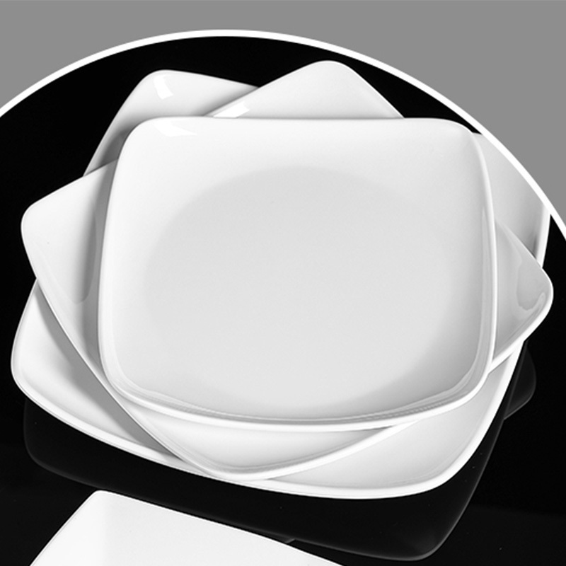 Good Sale Wholesale Melamine White Square Plate Melamine Catering Dinner Plates for Restaurant