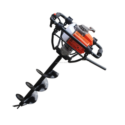 71cc earth auger with brake or gasoline post hole digger or hand hole digging tool or hand manual tree planting machine