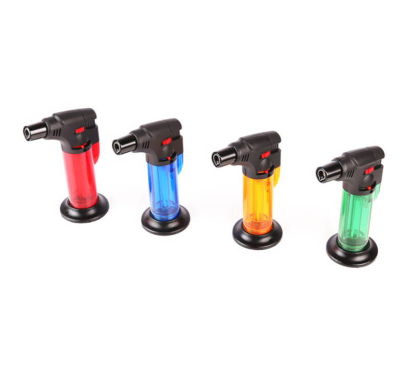 Creative Pistol Model Jet Torch Lighter Spray Gun Butane Two Flame Smoking Cigar