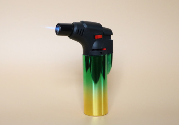 Creative Pistol Model Jet Torch Lighter Spray Gun Butane Two Flame Smoking Cigar