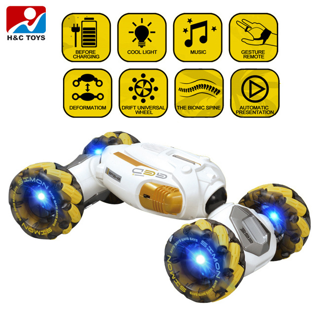 Gesture remote deformation drift universal wheel vehicle toy hot selling 2.4g rc torsion stunt car