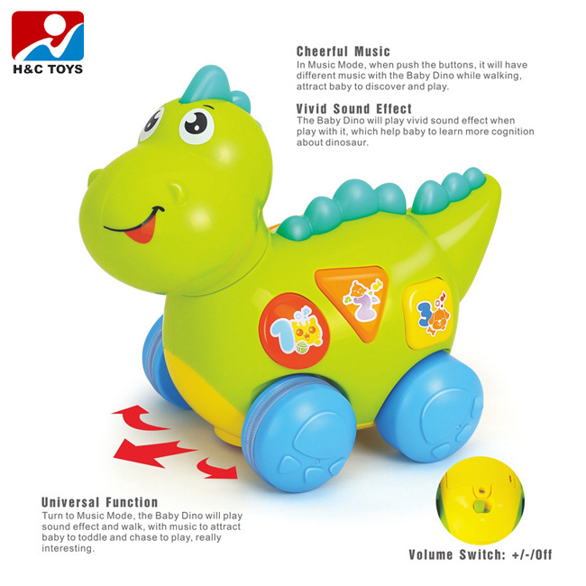 Hot selling Huile Toys Electric Dinosaur Toy with Music Light Language Learning