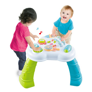 Educational baby toys multifunctional plastic learning table toy with music for kids