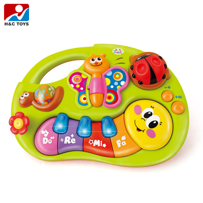 Huile toys baby educational toy with music and light, musical learning piano toy