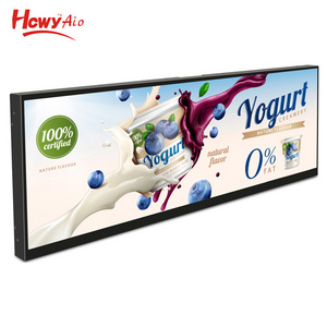 Narrow Bezel LCD Video Wall For Indoor 48 Inch  LCD Screen Stretched Bar Type Supermarket Shelf LCD Advertising