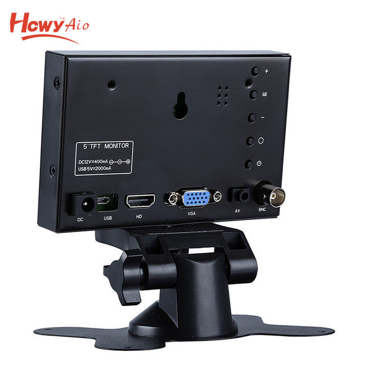 China Top Metal Frame Small Screen CCTV Mini 5 Inch CCTV LCD Monitor With AV BNC VGA Input