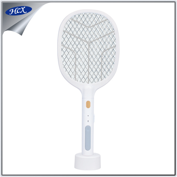 HCX-K787-5700 Indoor mosquito killer rechargeable fly swatter sealed lead-acid battery electric flashlight bug zapper with base