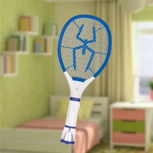 electric bug zapper HCX-732-3721-7 Rechargeable mosquito killer mosquito racket with 6LED camping function electric bug swatter