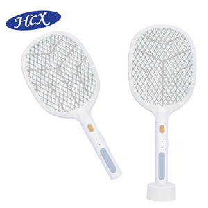 HCX-K787-5700 Indoor mosquito killer rechargeable fly swatter sealed lead-acid battery electric flashlight bug zapper with base