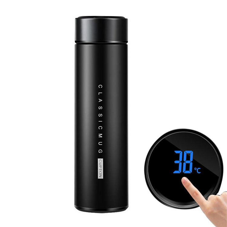 Wholesale Waterproof Vacuum Stainless Steel Sensor LED Temperature Display Smart Water Bottle