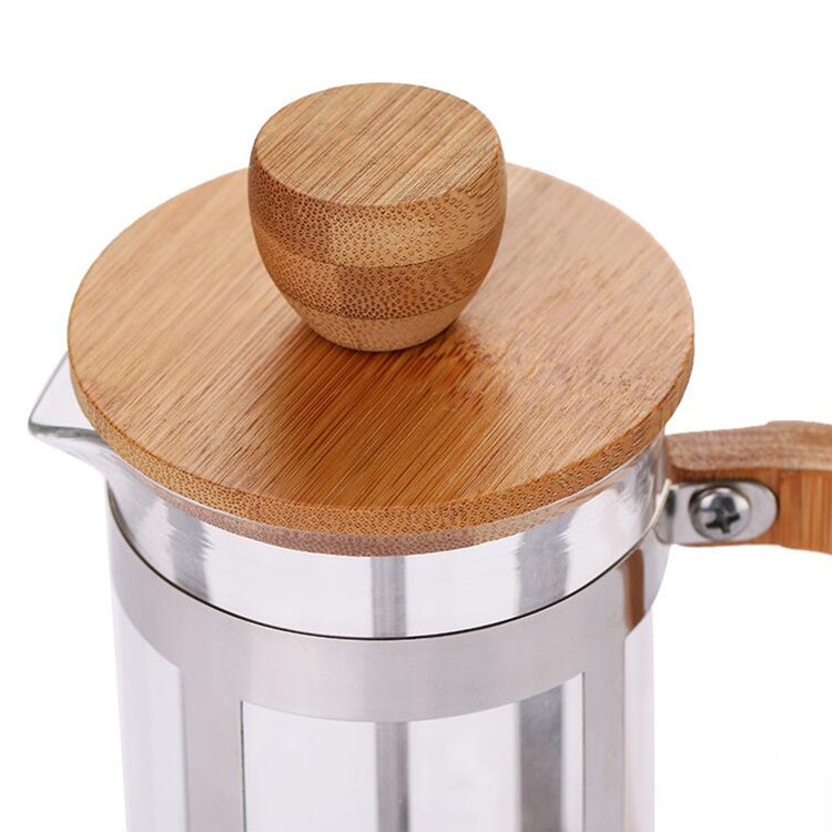 Unique Bamboo French Press Coffee and tea maker for home office