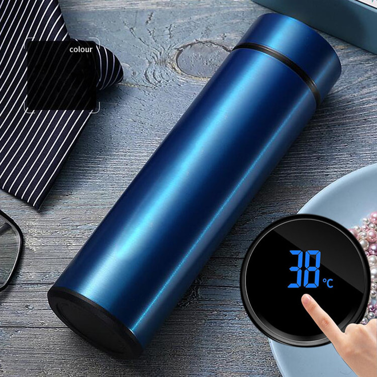 Wholesale Waterproof Vacuum Stainless Steel Sensor LED Temperature Display Smart Water Bottle