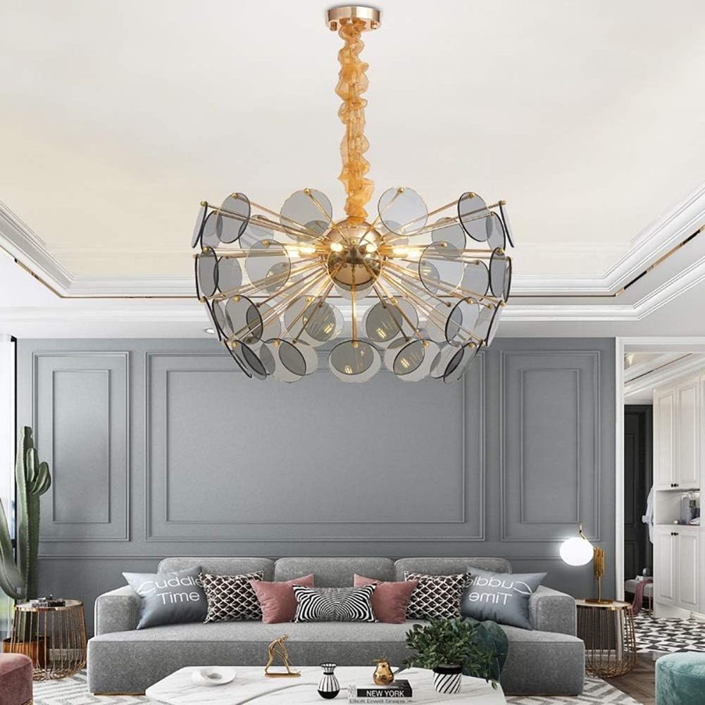 Modern Sputnik Chandelier 8 Lights Fireworks Pendant Lighting Adjustable Ceiling Light Fixture for Bedroom,Living Room