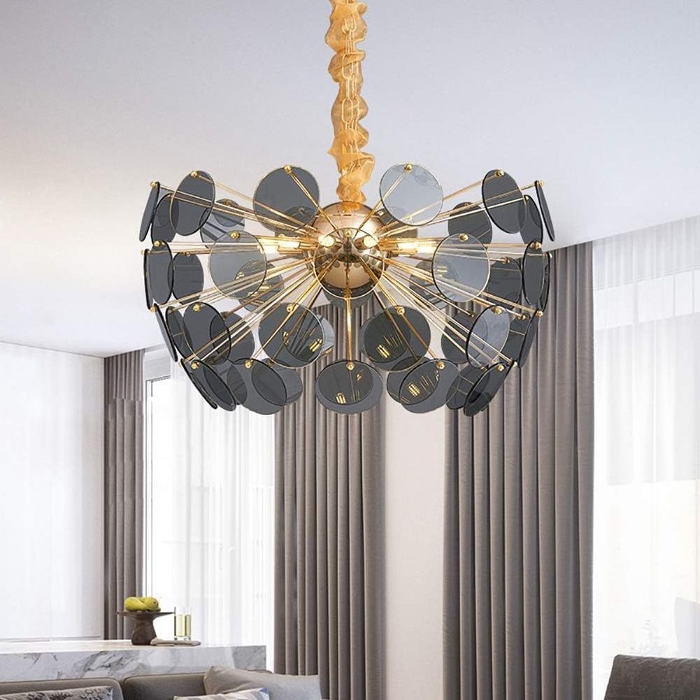 Modern Sputnik Chandelier 8 Lights Fireworks Pendant Lighting Adjustable Ceiling Light Fixture for Bedroom,Living Room