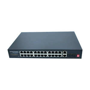 24 Port 300w Poe Switch 2port 1000m+2SFP management POE security Switch for IP camera