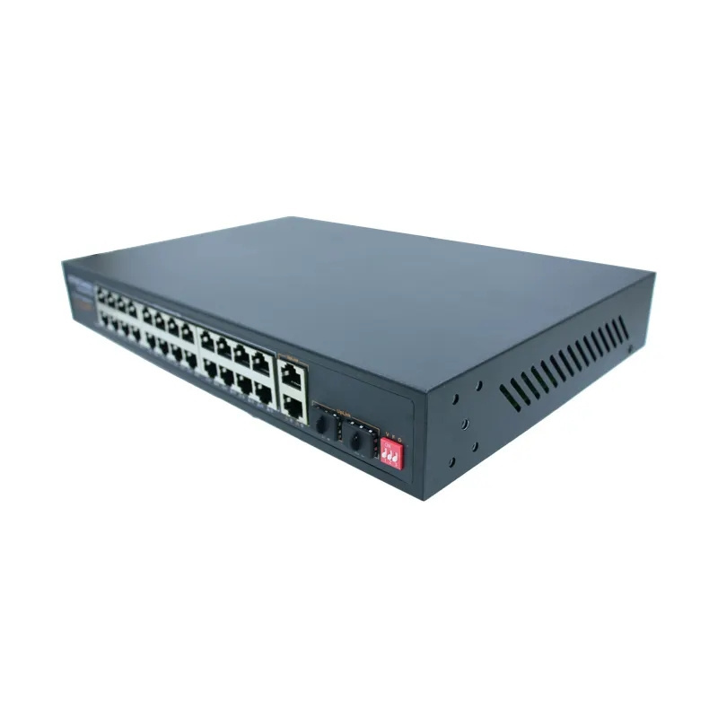 24 Port 300w Poe Switch 2port 1000m+2SFP management POE security Switch for IP camera