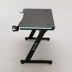 Modern E-sports Table With LED Light Gaming PC Desk Computer Racing Table RGB Gaming Table For Gamer