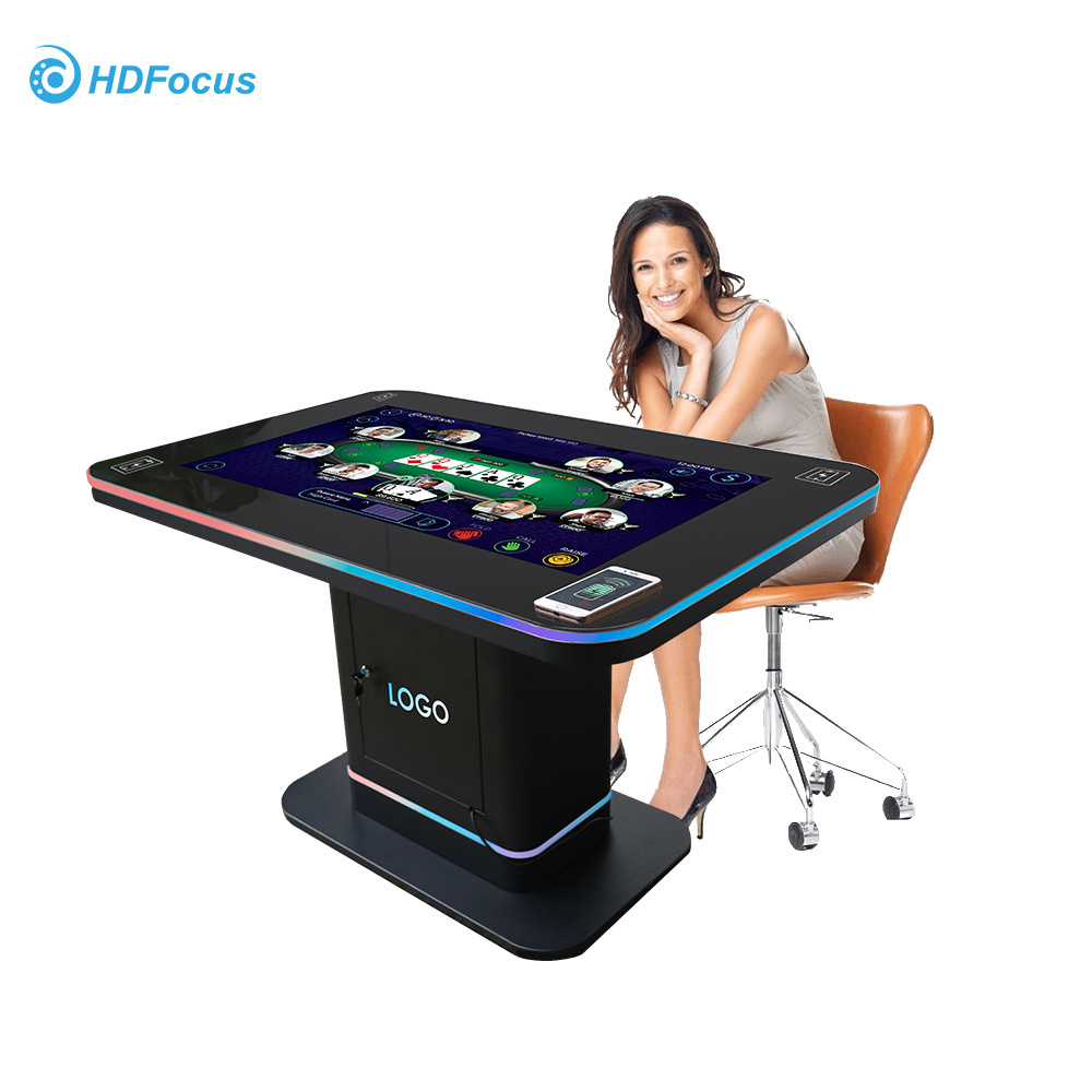 HDFocus 43inch Multi Touch Waterproof Interactive Lcd Screen Coffee Smart Game Table With Touch For Mall Restaurant