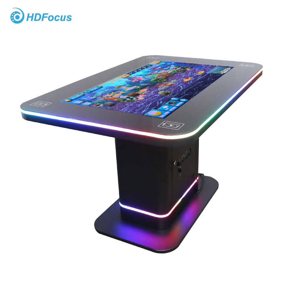 HDFocus 43inch Multi Touch Waterproof Interactive Lcd Screen Coffee Smart Game Table With Touch For Mall Restaurant