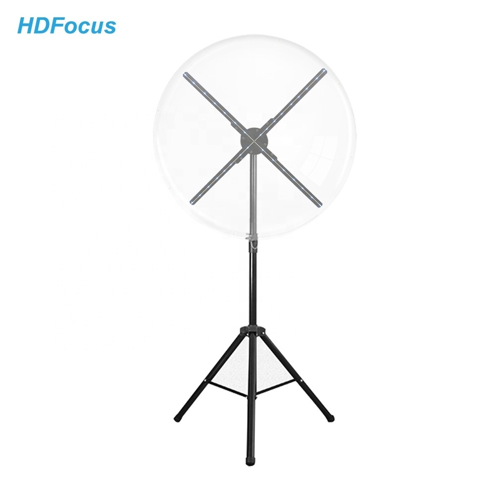 Four Blades 1920*1080 70cm Indoor Advertising Hologram 3D Holographic Naked Eyes 3D LED Fan with Wifi App Control