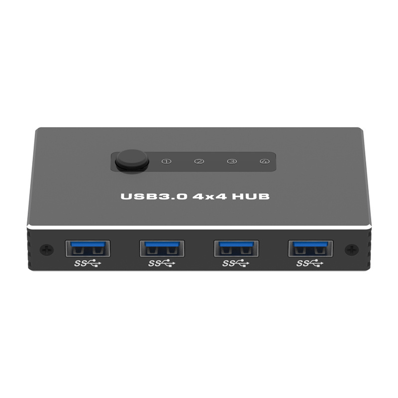 4x4 USB 3.0 Switch Hub Selector 4 Computers Share USB 3.0 4 Ports KVM Switcher USB for PC Mouse Keyboard Printer Scanner