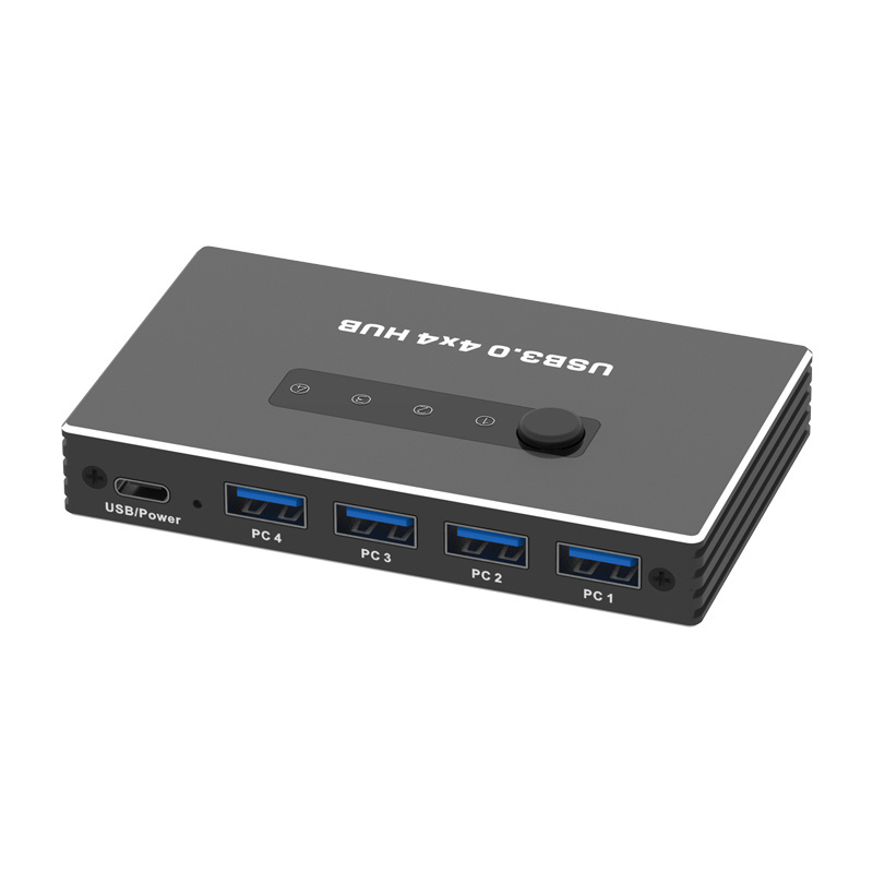 4x4 USB 3.0 Switch Hub Selector 4 Computers Share USB 3.0 4 Ports KVM Switcher USB for PC Mouse Keyboard Printer Scanner